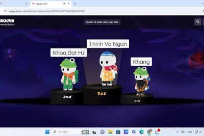 Tiết thực hành với phần mềm Quizziz của học sinh lớp 5 trường tiểu học Vĩnh Bình Bắc 3